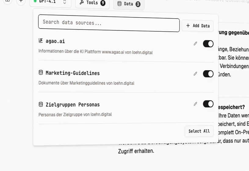agao.ai datastores